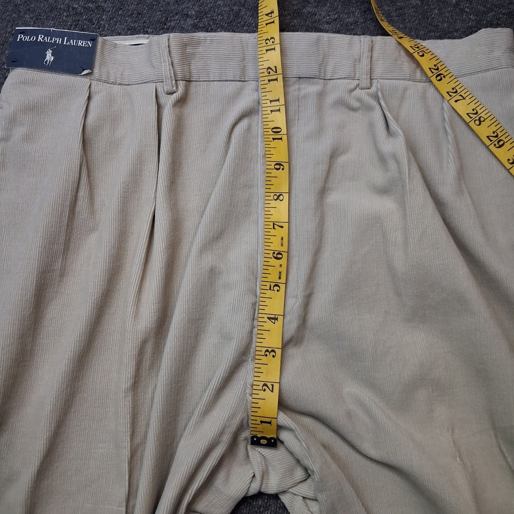 Polo Ralph Lauren Siena Corduroy Pants Mens 36x31 Pleated Cuffed Cotton Preppy - Picture 6 of 16